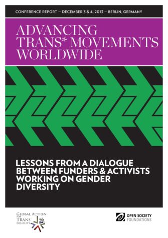 Advancing Trans* Movements Worldwide CoverPage