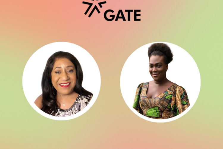 GATE black logo, followed by Rikki Nathanson photo on the left and Orneill Latiyah photo on the right