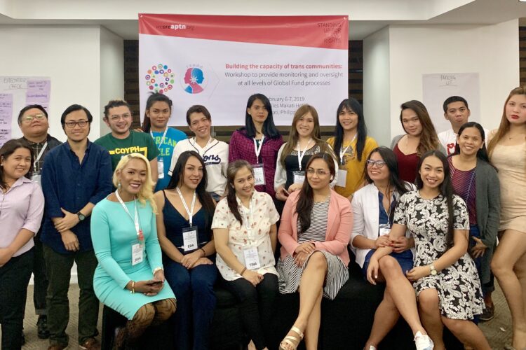 Trans activists at a workshop