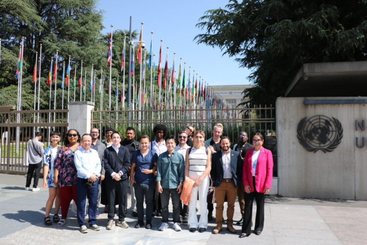 Trans Advocacy Week 2024 participants and organizers outside the UN