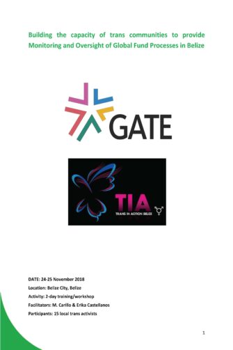 Belize CRG SI Country Report CoverPage