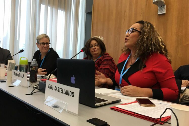 Erika Castellanos advocating for trans inclusion in the global HIV response.
