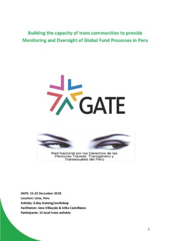 Peru CRG SI Country Report CoverPage