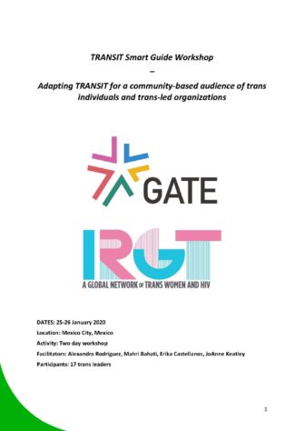 TRANSIT Smart Guide Workshop Report CoverPage