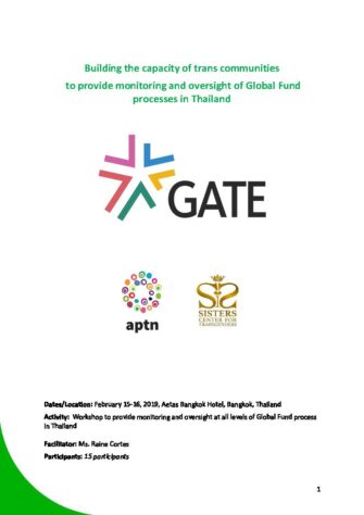 Thailand CRG SI Country Report CoverPage