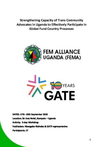 Uganda CRG SI Country Report CoverPage