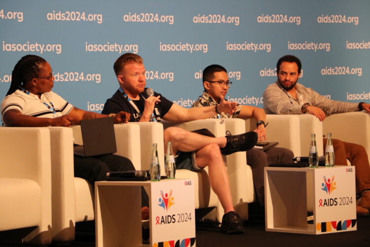 Trans men speaking at AIDS 2024 Conference