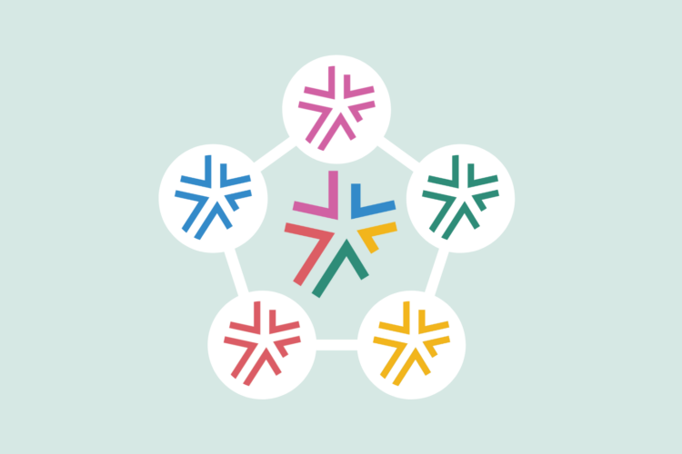 GATE Membership structure symbol with colorful asteriscs