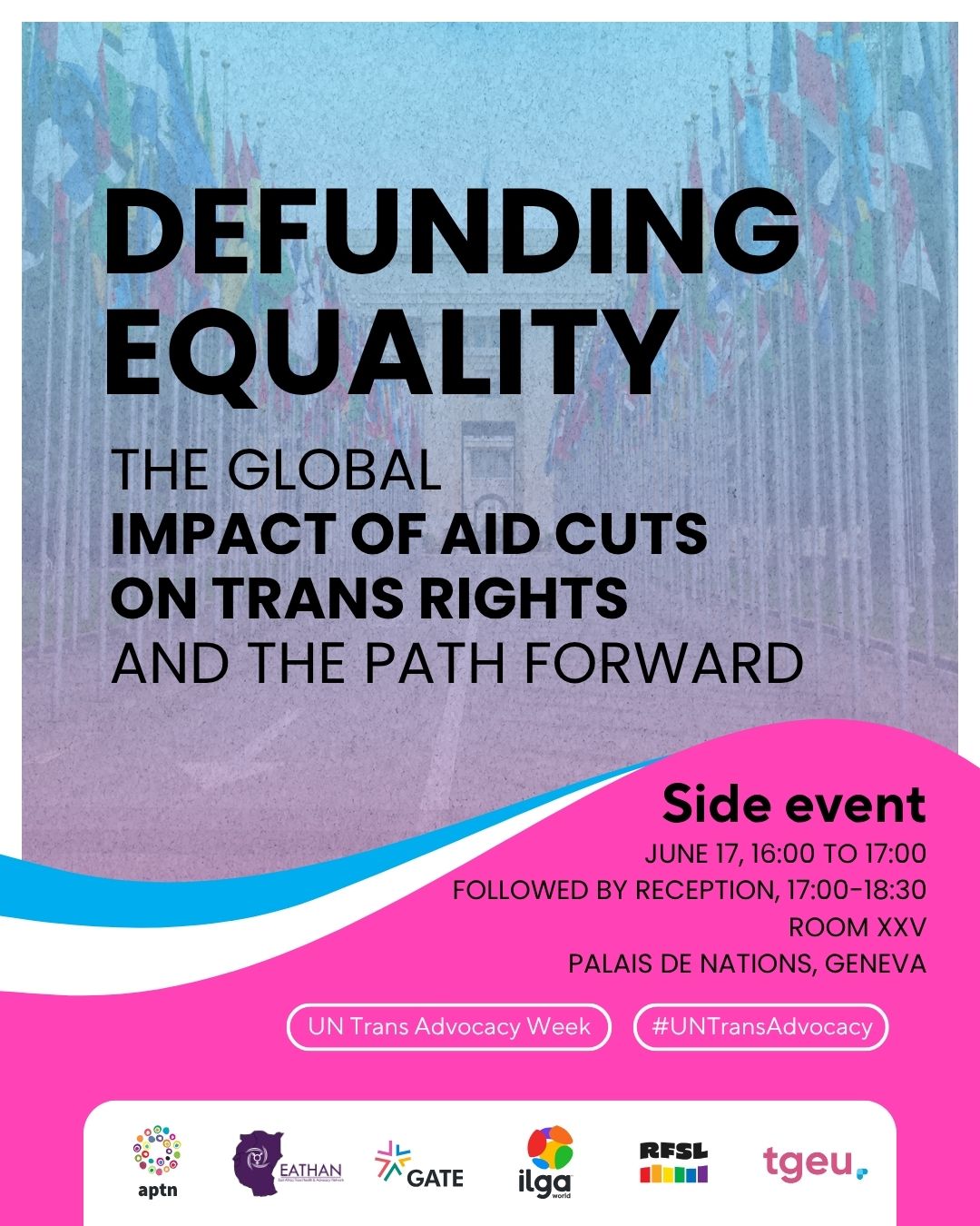 Trans Advocacy Week Side Event promotional poster