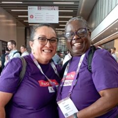 Erika Castellanos and Gumisaye Bonzo after the session on celebrating the successes of women living with HIV at the Women Know What Works IAS 2025-Pre Conference
