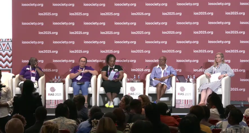 Panel photo at a session on celebrating the successes of women living with HIV at the Women Know What Works IAS 2025-Pre Conference