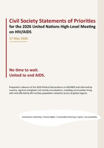 Civil Society Priorities for the 2026 United Nations High-Level Meeting on HIV/AIDS