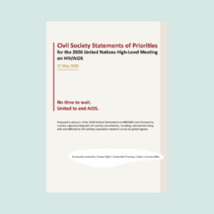 Civil Society Priorities for the 2026 United Nations High Level Meeting on HIVAIDS