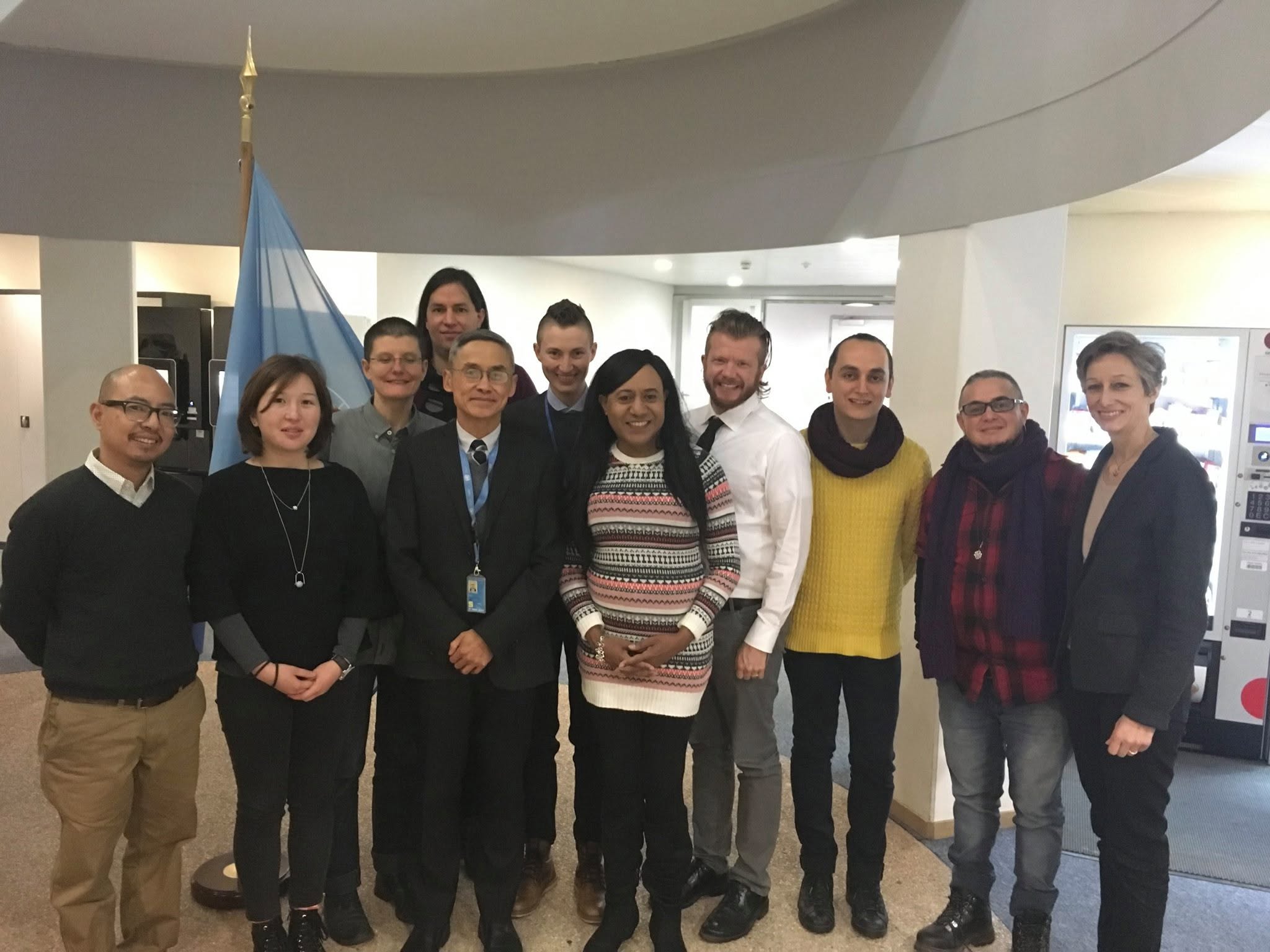 Trans activist with IE SOGI group photo