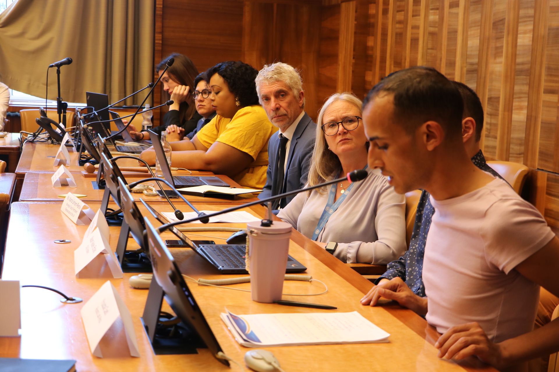 Speakers at the Trans Advocacy Week 2026 Side Event on Democratic Backsliding, with discussion moderated by the IE SOGI